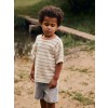 Gestreepte t-shirt - Oversides t-shirt stripe sandshell 